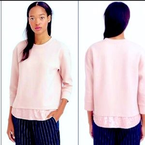 J. Crew Jersey Crewneck top & Sequin bottom, 3/4 sleeve. Small